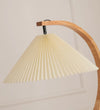Pleated Shade & Solid Wood Floor Lamp