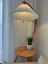 Pleated Shade & Solid Wood Floor Lamp