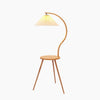 Pleated Shade & Solid Wood Floor Lamp