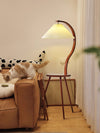 Pleated Shade & Solid Wood Floor Lamp