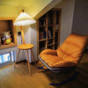 Pleated Shade & Solid Wood Floor Lamp