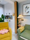 Pleated Shade & Solid Wood Floor Lamp
