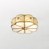 Copper bedroom semi-hanging ceiling lamp