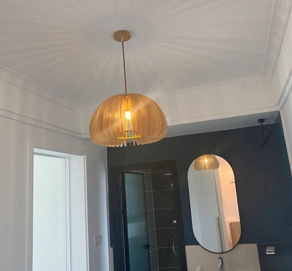 Suspension en bois de citrouille