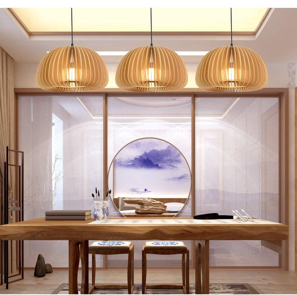 Suspension en bois de citrouille