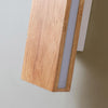 Rechteckige Wandleuchte, Holz