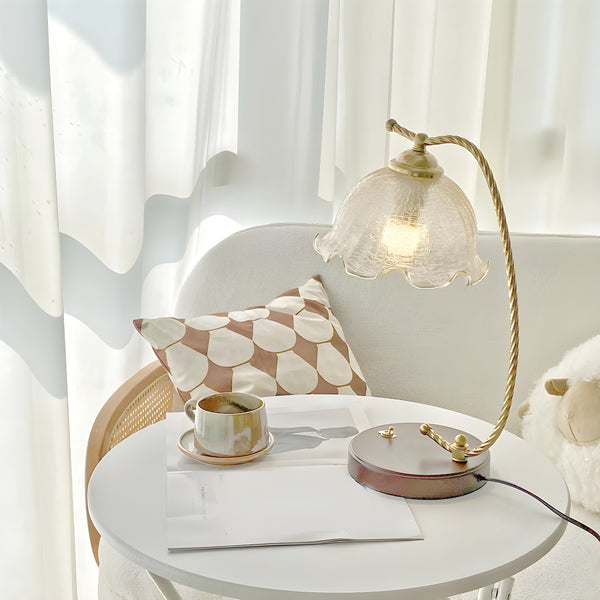 Lampe de table rétro en forme de queue de poisson