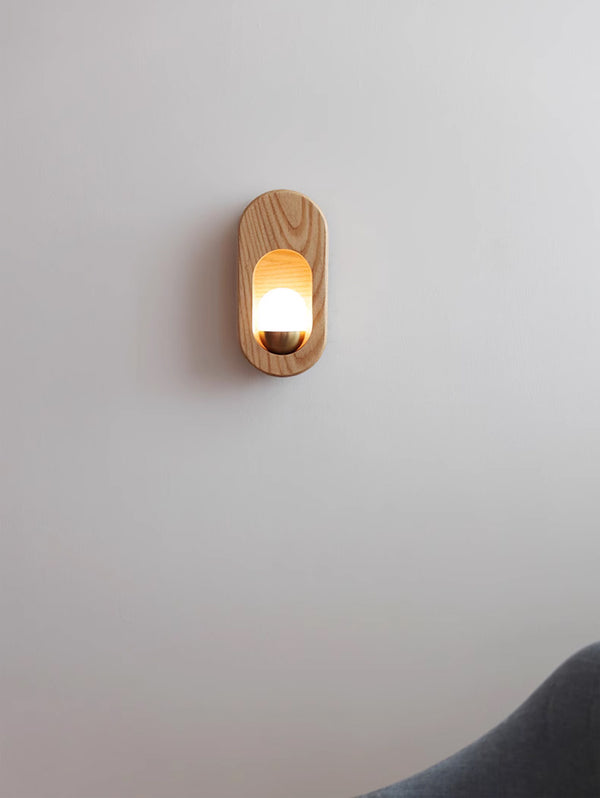 Retro Log Wall Lamp Bedroom Bedside Lamp
