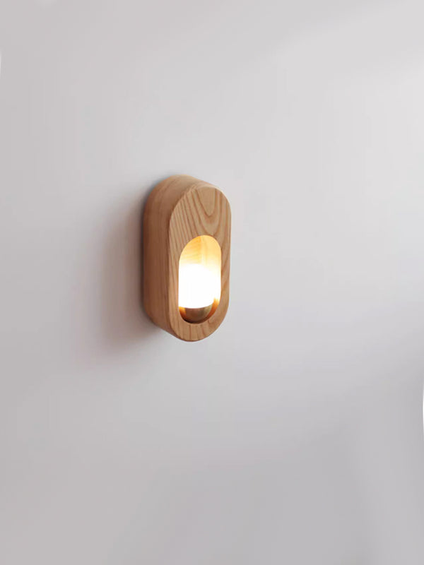 Retro Log Wall Lamp Bedroom Bedside Lamp