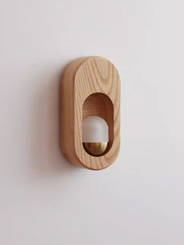 Retro Log Wall Lamp Bedroom Bedside Lamp