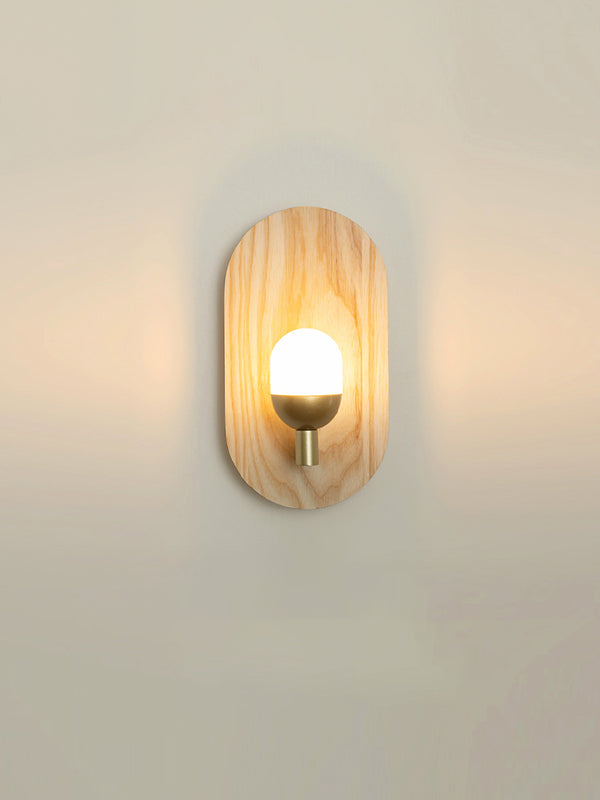 Retro Log Wall Lamp Bedroom Bedside Lamp