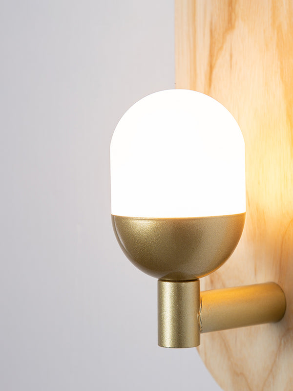 Retro Log Wall Lamp Bedroom Bedside Lamp