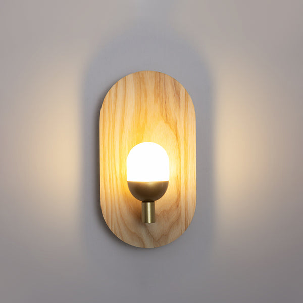 Retro Log Wall Lamp Bedroom Bedside Lamp