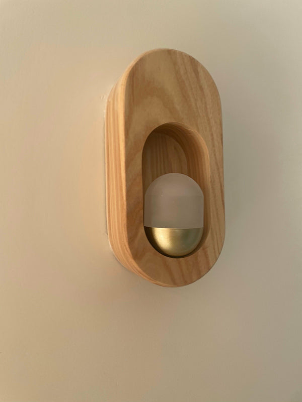 Retro Log Wall Lamp Bedroom Bedside Lamp