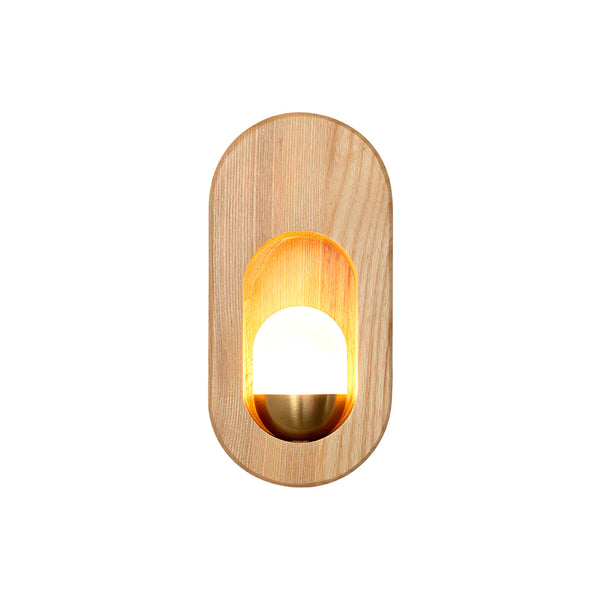 Retro Log Wall Lamp Bedroom Bedside Lamp