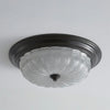Retro bedroom petal glass ceiling lamp