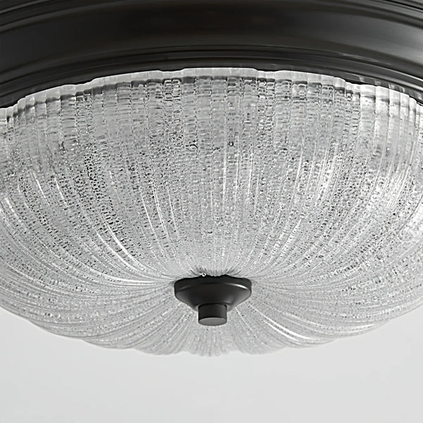 Retro bedroom petal glass ceiling lamp