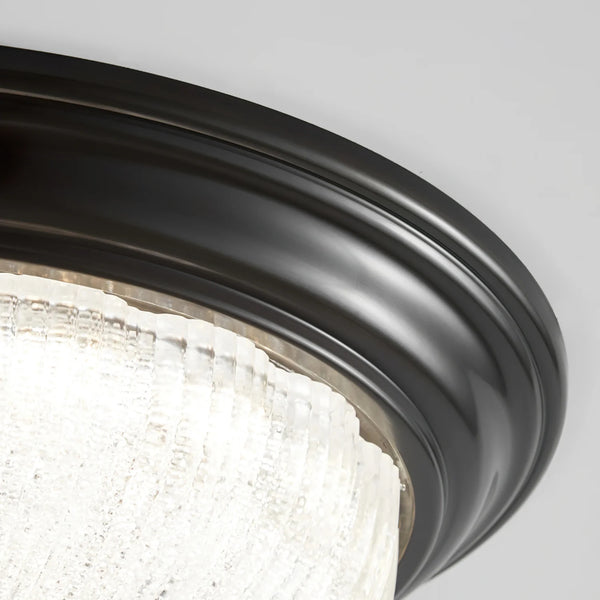 Retro bedroom petal glass ceiling lamp