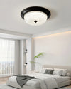 Retro bedroom petal glass ceiling lamp