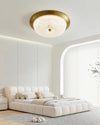 Retro bedroom petal glass ceiling lamp