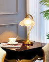 Retro bedroom study petal table lamp