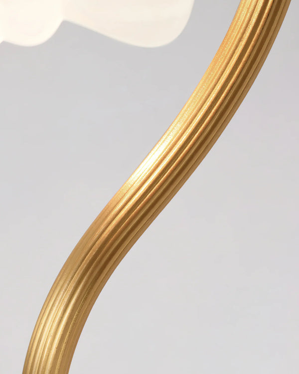 Retro bedroom study petal table lamp