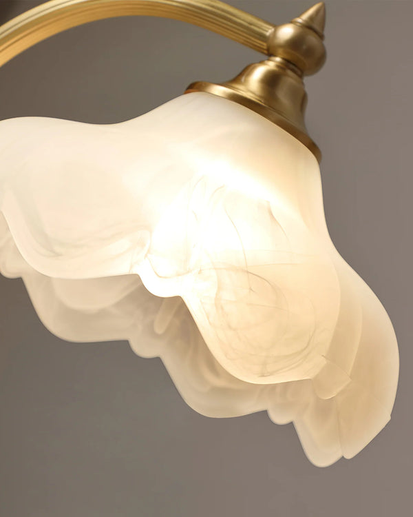 Retro bedroom study petal table lamp