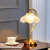 Retro bedroom study petal table lamp