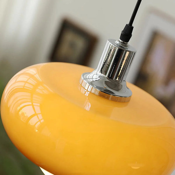 Retro glass bedside pendant light
