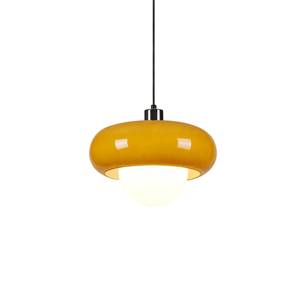 Retro glass bedside pendant light