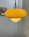 Retro glass bedside pendant light