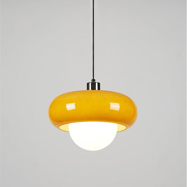 Retro glass bedside pendant light