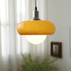 Retro glass bedside pendant light