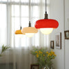 Retro glass bedside pendant light