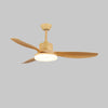 Retro bedroom silent solid wood fan chandelier