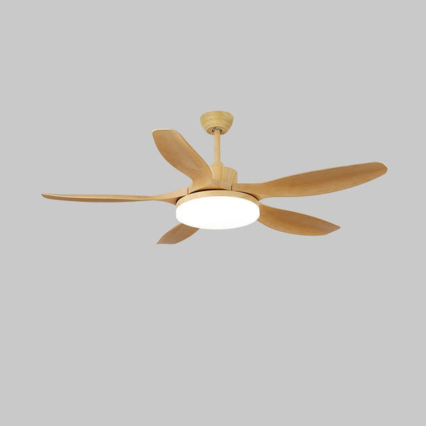 Retro bedroom silent solid wood fan chandelier