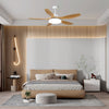 Retro bedroom silent solid wood fan chandelier