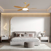 Retro bedroom silent solid wood fan chandelier