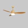 Retro bedroom silent solid wood fan chandelier