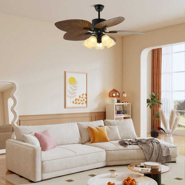 Retro ceiling fan lights for dining room and living room
