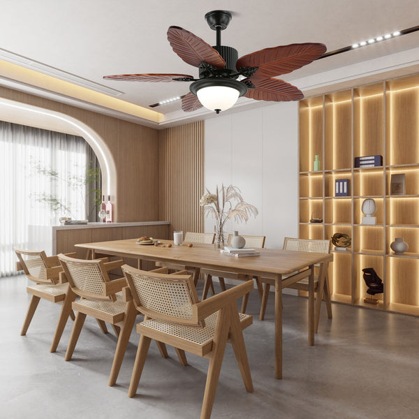 Retro ceiling fan lights for dining room and living room