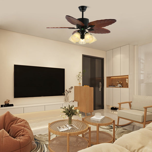 Retro ceiling fan lights for dining room and living room