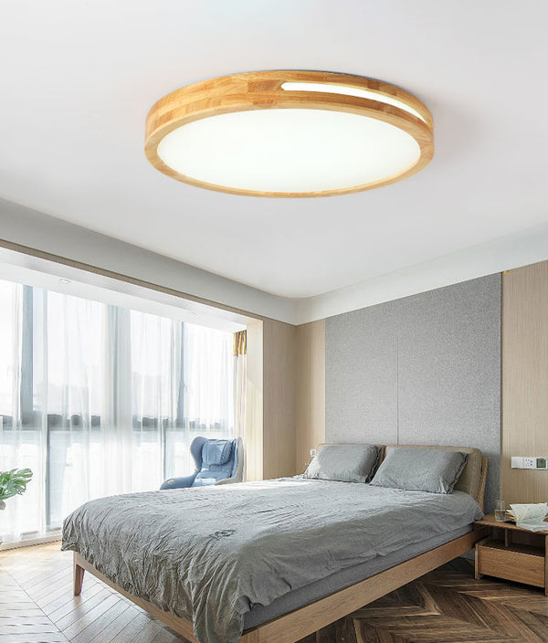 Round Wooden Ceiling Lamp