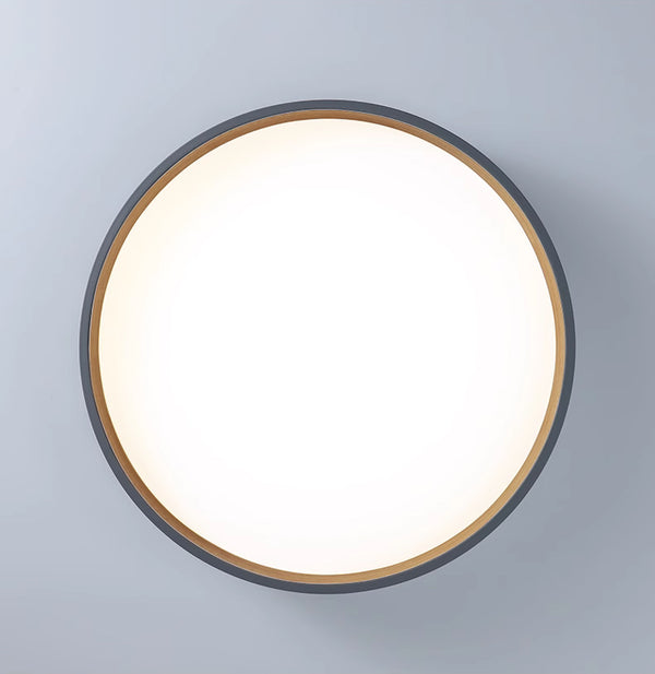 Geometrische Holzmaserung Runde Deckenlampe