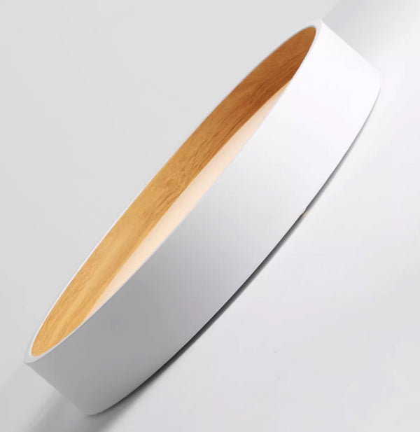 Geometrische Holzmaserung Runde Deckenlampe