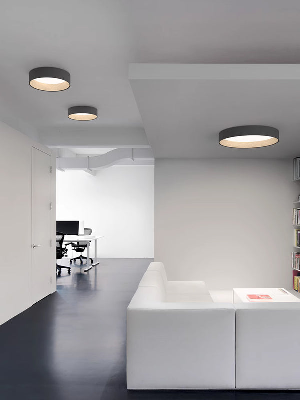 Geometrische Holzmaserung Runde Deckenlampe
