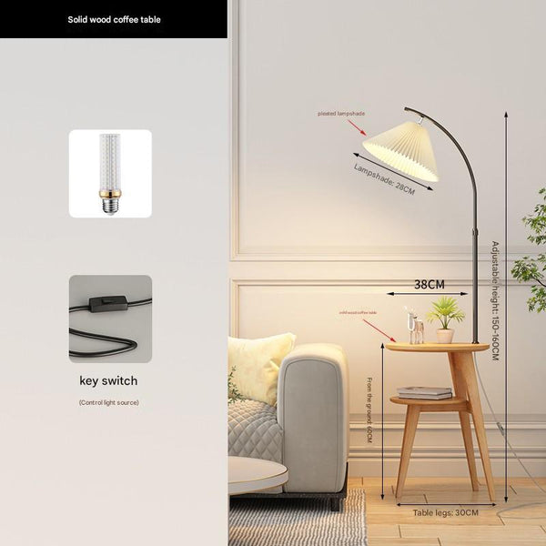 Doppelschichtige, halbgebogene Stehlampe