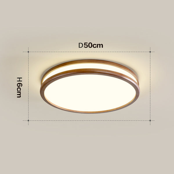 Solid wood LED ceiling light