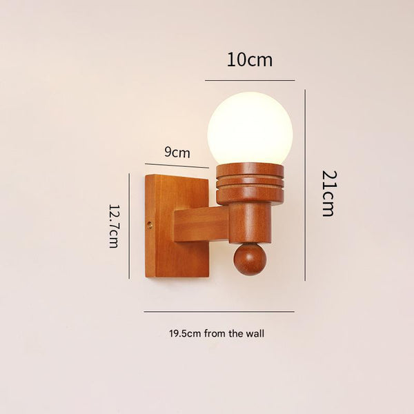 Applique boule en bois massif de style médiéval