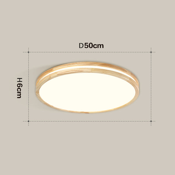 Solid wood LED ceiling light